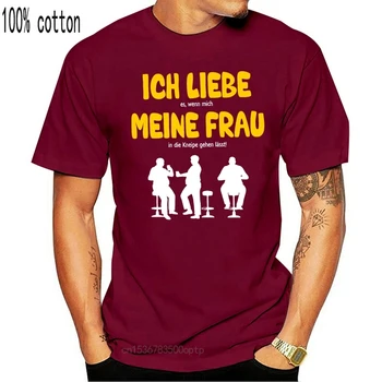 Ich Liebe Mohanom Frau Kneipe T-Shirt | Stammtisch | Saufen | Alkohol | Bier2020 módne Značky 406%bavlna Tlačené okolo Krku T